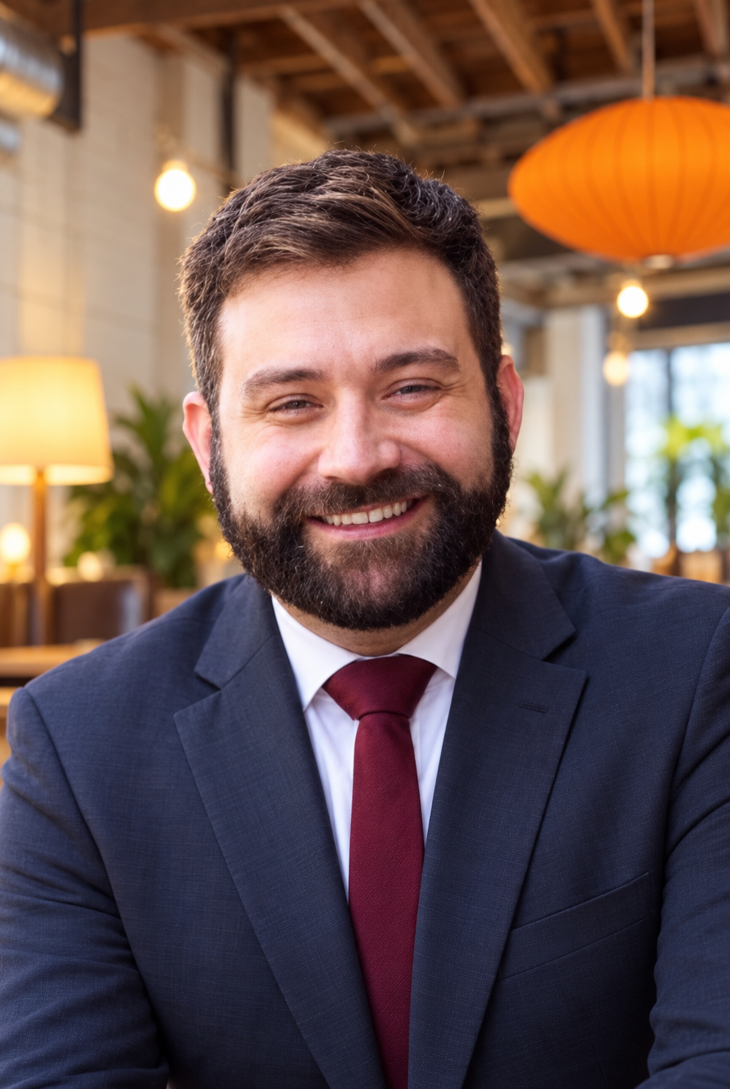 Warm-Cafe-Portrait-of-a-Smiling-Professional